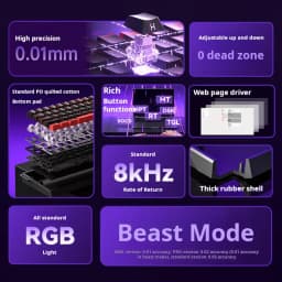 AULA WiN 60 Magnetic Axis Keyboard RT Custom Mechanical Wired Connection for Gaming with Webdriver for 8K Response Rate