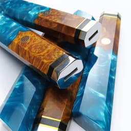 1piece Japanese Kitchen Knife Octagonal Handle Lump Wood Knife Handle Fish Raw Knife Handle Stainless Steel + Resin Knife Handle