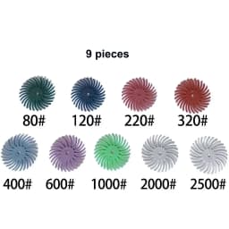 9Pcs Radial Bristle Disc Kit Abrasive Brush Elastic Detail Polishing Abrasive Wheel for dremel Rotary Tool Accessories