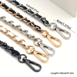 Purse Chain Strap, 47" Crossbody Straps for Purses Bag Chain Chain Purse Strap with Metal Buckle Chain for Purse Handbag