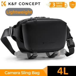 K&F CONCEPT 4L Camera Sling Bag Lightweight Travel Photography Shoulder Bag For Canon Sony DSLR SLR Camera Case Tripod Holder