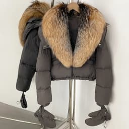 OFTBUY New Short Outerwear Hood Duck Down Luxury Real Fur Down Jacket with Removable Gloves Women Puffer Coat with Real Fox Fur