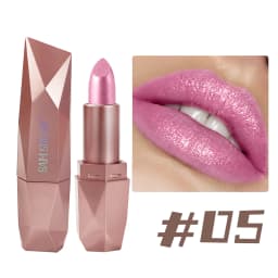 6-color dazzling gold moisturizing long-lasting lipstick Diamond pearl fine sparkle color lipstick