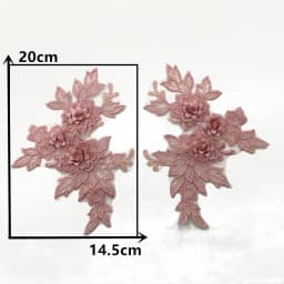 3D 1 Pair For Sale Craft Supplies Trim Wedding Dress Decoration Sewing On Lace Embroidered Fabric Needlework Applique