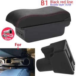 For Kia Picanto Armrest Box For Kia Picanto 3X-Line Car Armrest Curved Surface leather Simple installation Storage box Interior