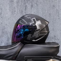 ORZ motorcycle helmet, half face, double mirror, all season men's and women's fashion, half helmet, all season universal