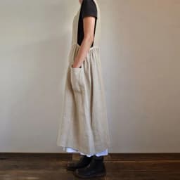 3 Color Oversized S-5XL Loose Cotton Linen Apron Midi Dress For Women Casual Pocket Homewear Solid Color Kitchen Uniform