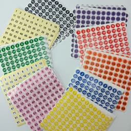 Colors 1-100 Number Sticker 10mm Paper Round Self Adhesive Number Sticker Label White Marking Digital Label Sticker