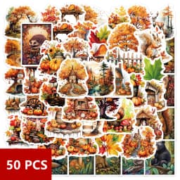 10/30/50PCS Forest Cute Squirrel Sticker Waterproof PVC Decorative Phone Cases Laptop Cup Stationery Box Scrapbook Luggage Decal