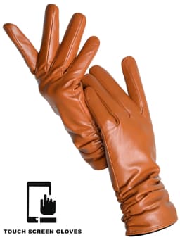 Simple Women's Gloves Winter Warm Plus Velvet Short Thin Touch Screen Gloves Driving Color Women's Leather Gloves High Quality