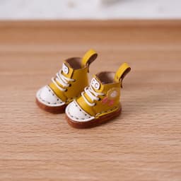 Round Toe OB11 Doll Shoes High Top Cowhide Leather Ankle Boots Lace Up Boots For YMY, Obitsu11,Body9, Gsc, Ddf, 1/12bjd Doll