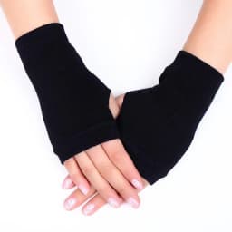 1 Pair Half Finger Gloves Solid Color Stretch Mittens Women Short Fingerless Gloves Winter Warm Knitted Gloves Cosplay Gloves