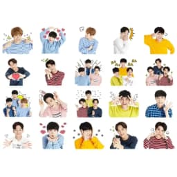 20pcs Creative Cute Self-made Exo Q Version Pretty Boys Scrapbooking Stickers /Decorative Sticker /DIY Craft Photo Albums