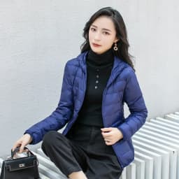 2026 Winter Women's Light Down Hooded Jacket,Red Blue Khaki Green Available,European Size S-XXL,Women Coats