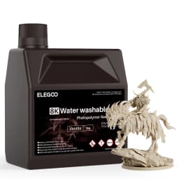 ELEGOO 8K 3D Printer Resin 405nm Water Washable Resin UV-Curing Resin Best for SATURN 2 8K 3D Printer Space Grey 1000g