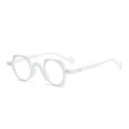 JNPCXI New Arrival Retro Round Punk Glasses for Men Clear Lens Fashion Glasses Frame Women Vintage Hexagon Decoration Male