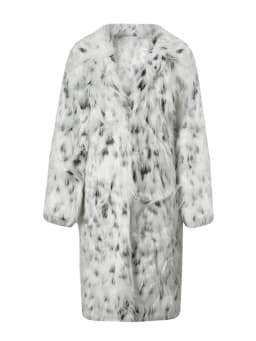 LGRQ 2026 Winter Fur Coat Women's Medium Long Waistless Spotted Long Sleeve Fake Fox Polka Dots Jacket Female Windbreaker WV9630