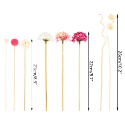 NEW 10PCS Pink Hydrangea Flower Rattan Sticks Fireless Fragrances Reed Diffuser Stick DIY Ornaments Home Decor