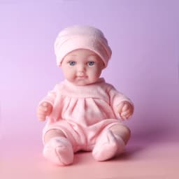 11Inches Realistic Simulation Newreborn Baby Dolls Pink Pattern Hat Stocking & Clothes Birthday Gift for Girl's Birthday Gift