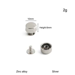 20/50/100PCS 8-15mm Metal Screwback Rivet Studs For Leather Craft Luggage Handbag Purse Bottom Protective Feet Nails Accessories
