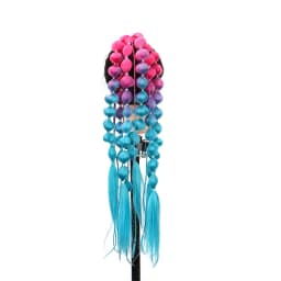 Synthetic Ponytail Extension Corlorful Bubble Braid Long Lantern Braided Ponytail Hair Tie Straight Hairpieces for Women