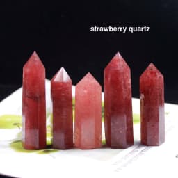 1pc Crystal Tower Point Wand Reiki Healing Stone Rose Quartz Amethyst Energy Ore Mineral Polished Crafts Home Decoration