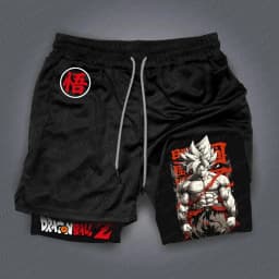 2026 New Dragon Ball Anime Goku Peripheral Printed Double-layer Shorts, Summer Men's Sport Loose Comfortable Breathable Pants