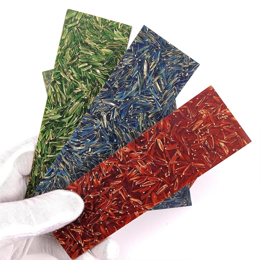 2 Pieces Rice Husk Composite Resin Knife Shank Material for DIY Knife Handle Craft Supplies 135x40x4mm