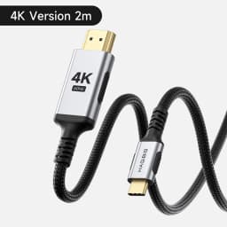 Hagibis USB C to HDMI Cable Type-C to HDMI 2.1 8K Video Soft Cable Phone Laptop to TV Monitor 4K240Hz for Phone Tablet Projector