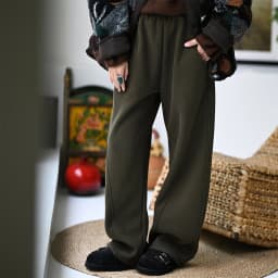 MICOCO K2221C Korean version of casual simple and fluffy loose all-in-one slim elastic high waist banana sweatpants