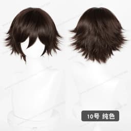 Anime Upgraded 32cm Short Flipped Ends Cosplay Wig Green Blue Purple Pink Man Women Heat Resistant Synthetic Hair