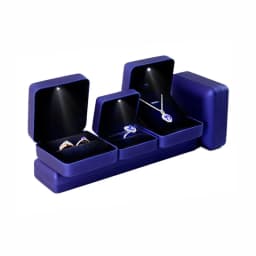 Velvet LED Lighted Necklace Bangle Bracelet Long Chain Box Luxury Wholesale Metal Jewelry Gift Display Storage Case