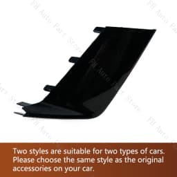 Front Lower Bumper Fog Light Lamp Cover Strip Molding Decorative Lid For Audi RS6 2011-2018 Foglight Black Trim