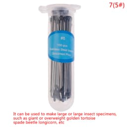100 Pcs Insect Pins Specimen Needle Stainless Steel with Plastic Box for School Lab Entomology Body Dissection Insect Needle