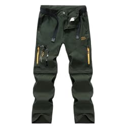 Men's Convertible Cargo Tactical Pants Camping Quick Drying Outdoor Hiking Pants Zip Off Lightweight Work Trekking Trousers