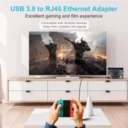 10/100/1000Mbps USB 3.0 Wired Network Card USB/Type-C to RJ45 LAN Ethernet Adapter for Laptops Desktops TV Boxes Windows