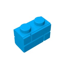 Gobricks GDS-631 Profile brick 1x2 single gro. compatible with lego 98283 children's DIY Educational Building Blocks Technical