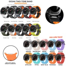 NEW Marine Silicone Strap for Samsung Watch Ultra 47mm Bracelet No Gaps Sport Two-Tone Band for Galaxy 8 Ultra Watchband Straps