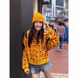 Retro Sweet Cool Design Printed Open Cardigan Sweatshirt Women's Spring Autumn Couple's Letter Heart Print Outerwear