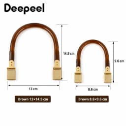 2/4Pcs Deepeel Acrylic Bag Handle U Shape Purse with Metal Ends for Handbag Tote DIY Replacement Hardware Accessories
