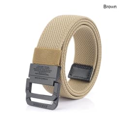 Canvas Belt For Men Simple Alloy Button Nylon Mens Tactical Belt Outdoor Hunting Multifunctional Casual Military Belt 3.8cm Wide