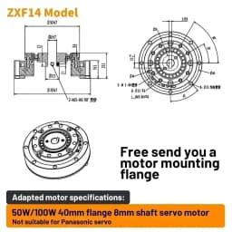 Precision Harmonic Drive Gearbox for Nema 17/23 Stepper 40-130mm Servo Motors High Torque Compact Laser Cutting Head Positioning