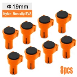 19mm 20mm 8pcs Nylon Bench Dogs Set Precision Woodworking Tool for Workbench Holes Anti-Slip EVA Rubber Inserts