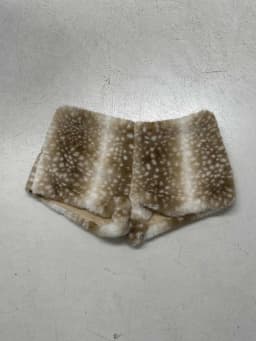 Deer Pattern Print Furry Shorts 2025 Fall Winter Women Fashion Low Waist Faux Fur Night Clubwear Casual Streetwear Bottoms