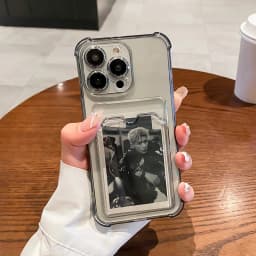 Transparent Card Slot Bag Holder Case For iPhone 18 17 16 15 14 13 12 11 Pro Max Mini Plus XR Clear Wallet Shockproof Soft Cover