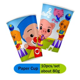 Cartoon clow Theme Baby Shower Toy Gift Disposable Napkins Plate Cups Digital Balloon Banner Children Birthday Party Decorations