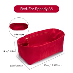 CRAZYSMITH Original Velvet Bag Organizer For LV Speedy 20 25 30 35 Purse Insert Handbag Inner Bag Portable Storage Makeup Bags
