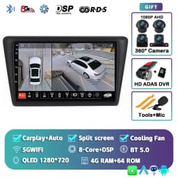 Android 16 Carplay Car Radio For VW Skoda Rapid 2013 2014 2015 2016 2017 2018 2019 Seat Toledo 2015 - 2018 GPS Multimedia Stereo