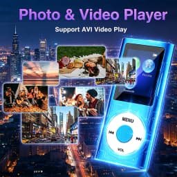 MP3 Player with Earphone Data Cable Stylish Multifunctional Lossless Sound Slim 1.8 Inch LCD Screen Portable MP3 Music Players