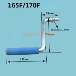 1pcs Diesel Engine Crank Starter Handle for Air-cooled Water-cooled Single-cylinder Diesel Engine Hand Starting Model Handle